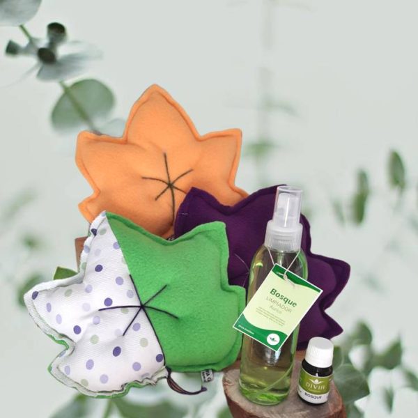 KIT: BOSQUE 3 PRODUCTOS ALMOHADA TÉRMICA - PERFUMANTE - ACEITE ESENCIAL