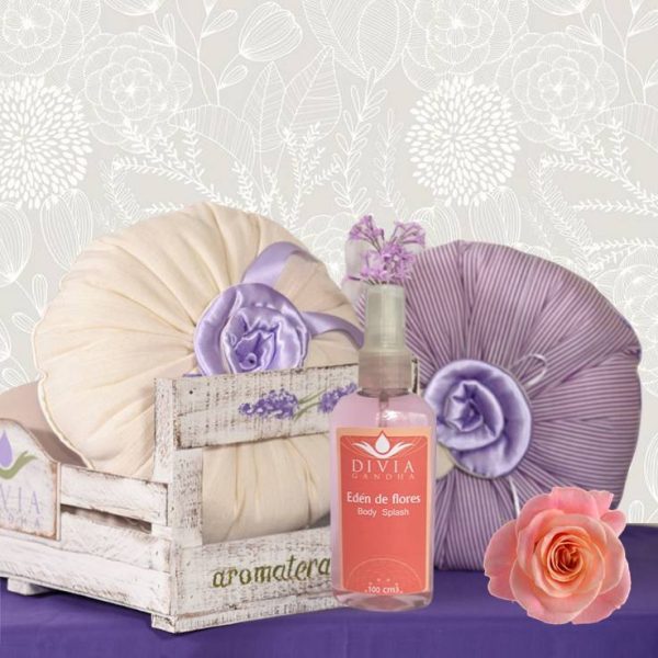 KIT: ALMOHADA FLOR Y BODY SPLASH